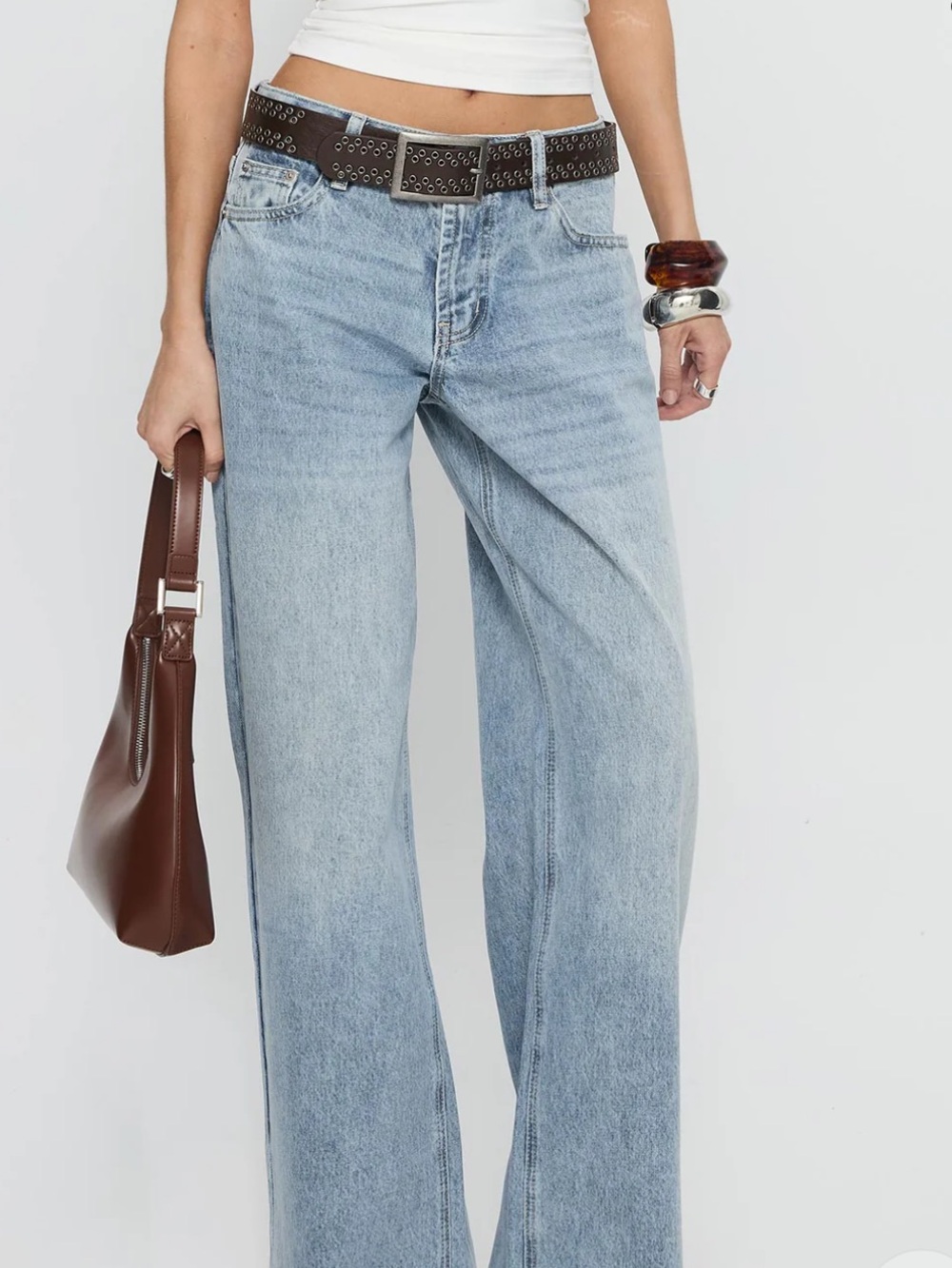 Mid Rise Relaxed Jeans Light Wash